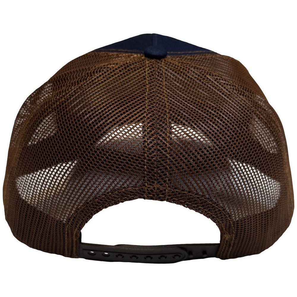 Navy Blue-Brown - Back - The Beatles Unisex Adult Drop T Logo & Apple Mesh Back Trucker Cap