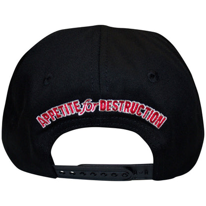 Black - Back - Guns N Roses Unisex Adult Appetite For Destruction Rose Baseball Cap