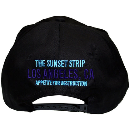 Black - Back - Guns N Roses Unisex Adult Sunset Strip ´91 Back Print Baseball Cap