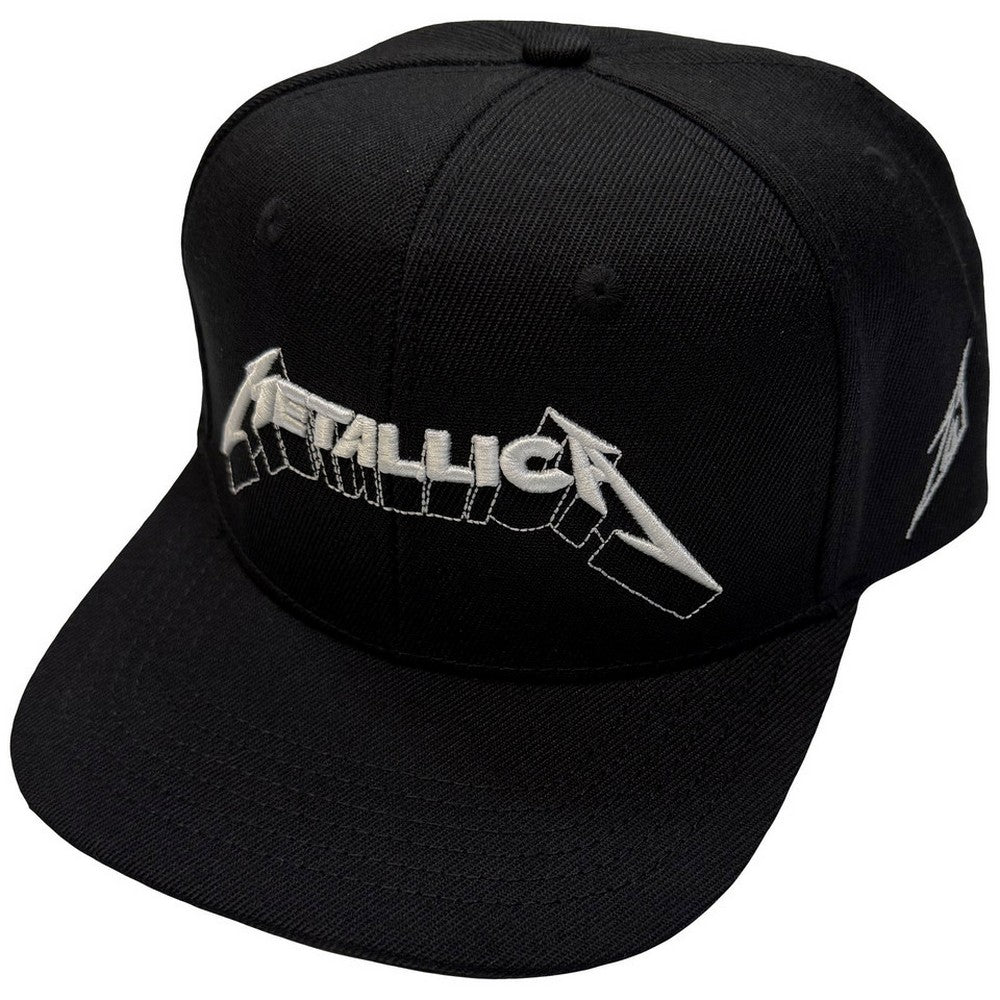Black - Front - Metallica Unisex Adult 3D Logo Snapback Cap