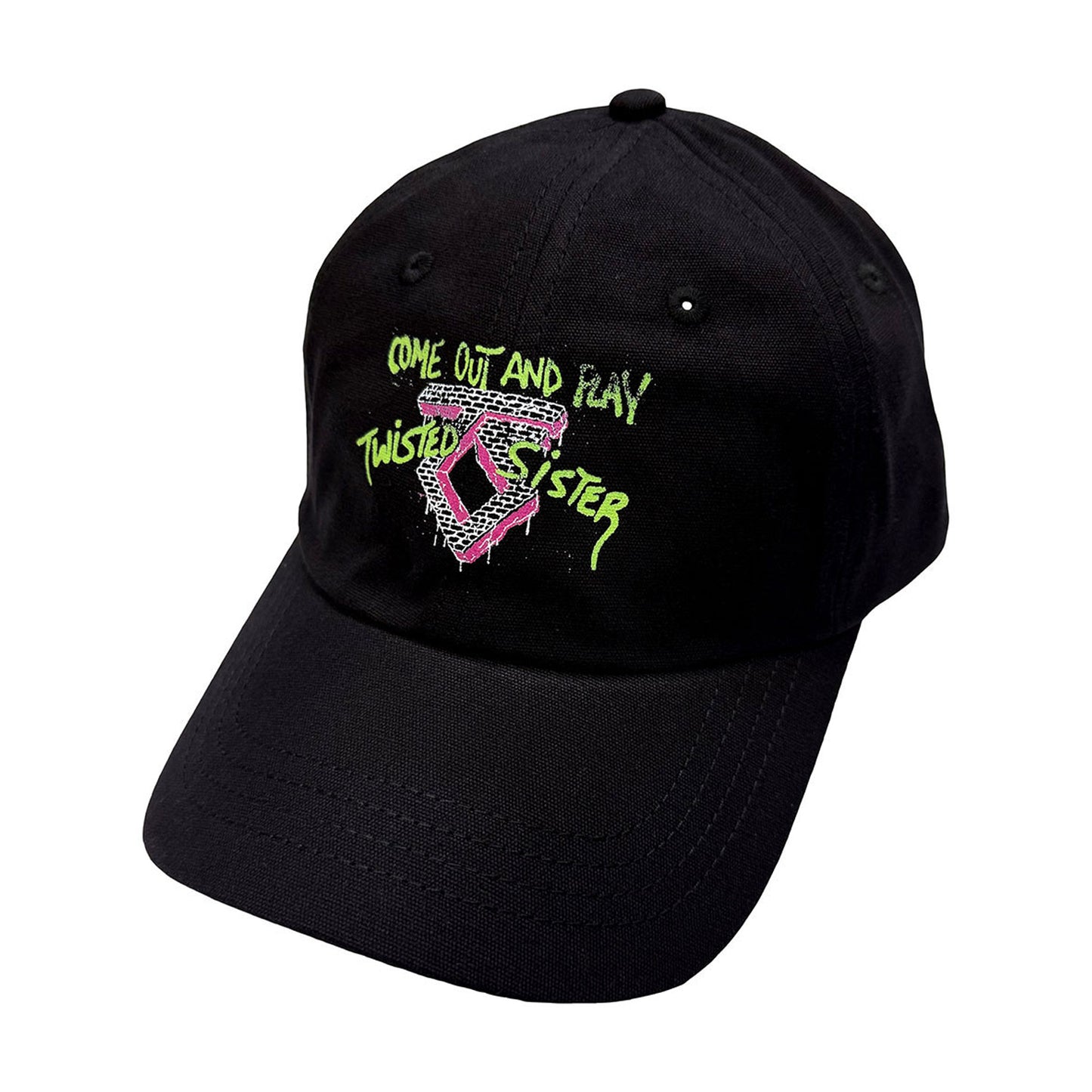 Black - Front - Twisted Sister Unisex Adult Come Out And Play Baseball Cap