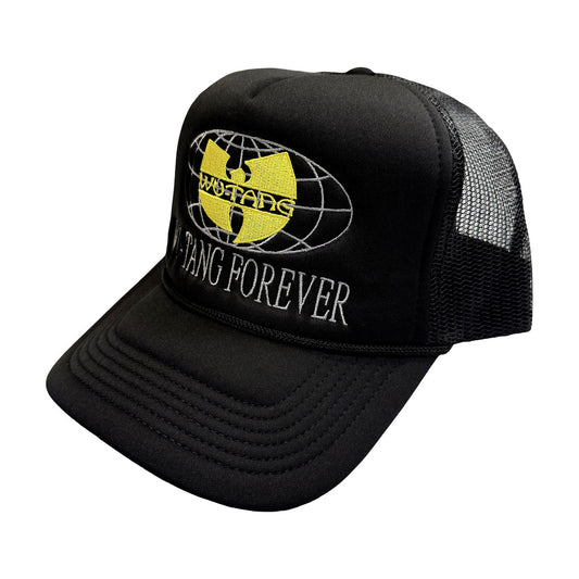 Black - Front - Wu-Tang Clan Unisex Adult Forever Worldwide Mesh Back Trucker Cap