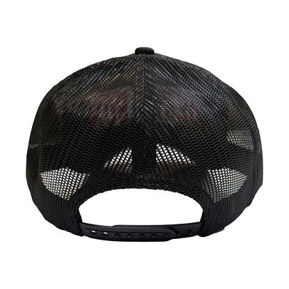 Black - Back - Death Row Records Unisex Adult Text Logo Mesh Back Trucker Cap