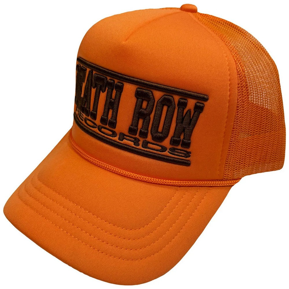 Orange - Front - Death Row Records Text Logo Baseball Cap