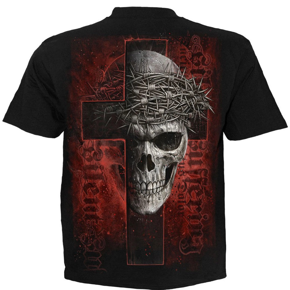 Black - Back - Spiral Direct Unisex Adult Silent Suffering Back Print T-Shirt