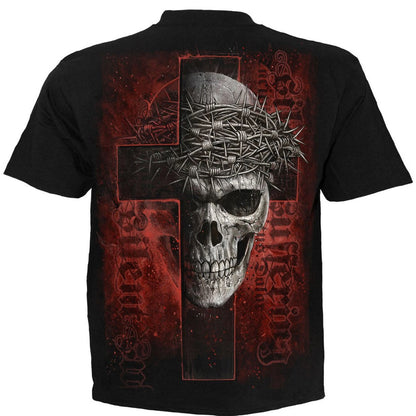 Black - Back - Spiral Direct Unisex Adult Silent Suffering Back Print T-Shirt