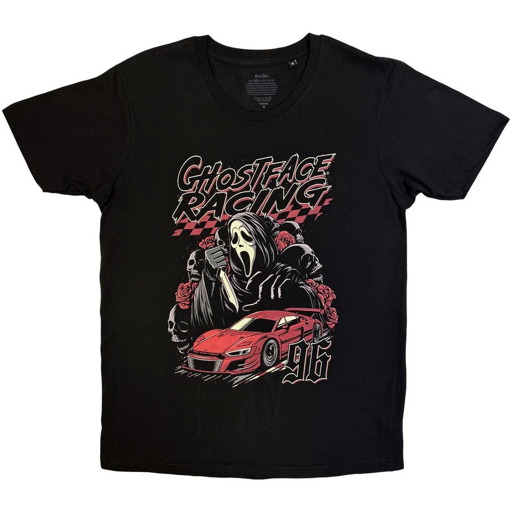 Black - Front - Ghost Face Unisex Adult Racing 96 T-Shirt
