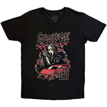 Black - Front - Ghost Face Unisex Adult Racing 96 T-Shirt