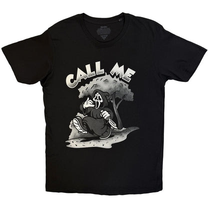 Black - Front - Ghost Face Unisex Adult Call Me T-Shirt