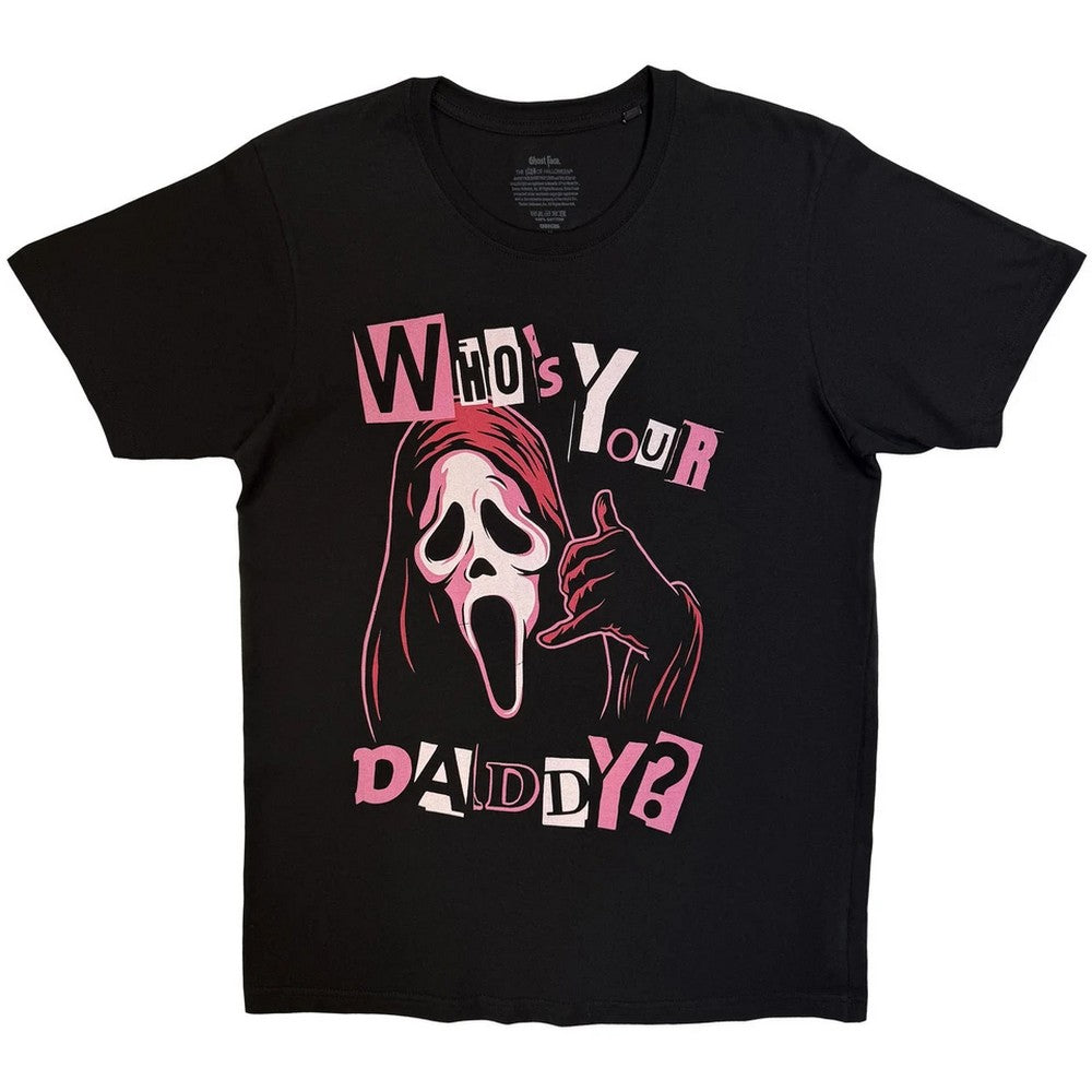Black - Front - Ghost Face Unisex Adult Who´s Your Daddy? T-Shirt