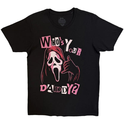 Black - Front - Ghost Face Unisex Adult Who´s Your Daddy? T-Shirt