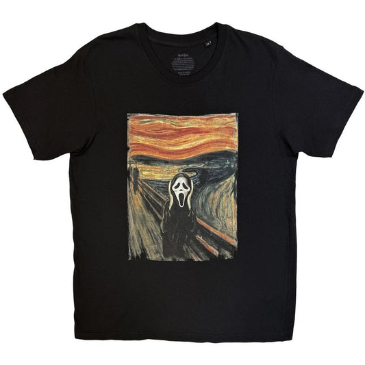 Black - Front - Ghost Face Unisex Adult Scream Painting T-Shirt