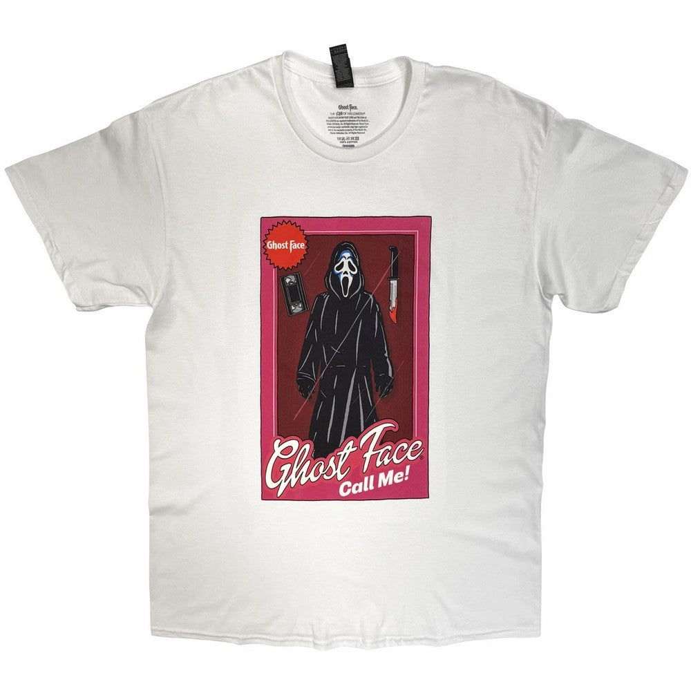 White - Front - Ghost Face Unisex Adult Doll Box T-Shirt