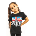 Black - Front - The Beatles Childrens-Kids Vintage Logo T-Shirt