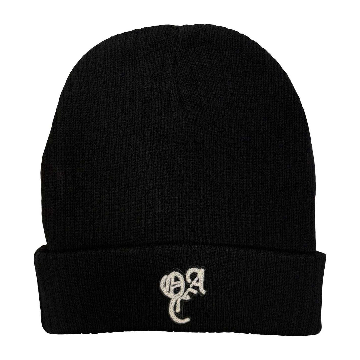 Black - Front - Overnight Angels Crew Logo Beanie