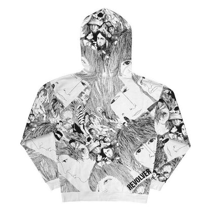 White - Back - The Beatles Unisex Adult Revolver Hoodie