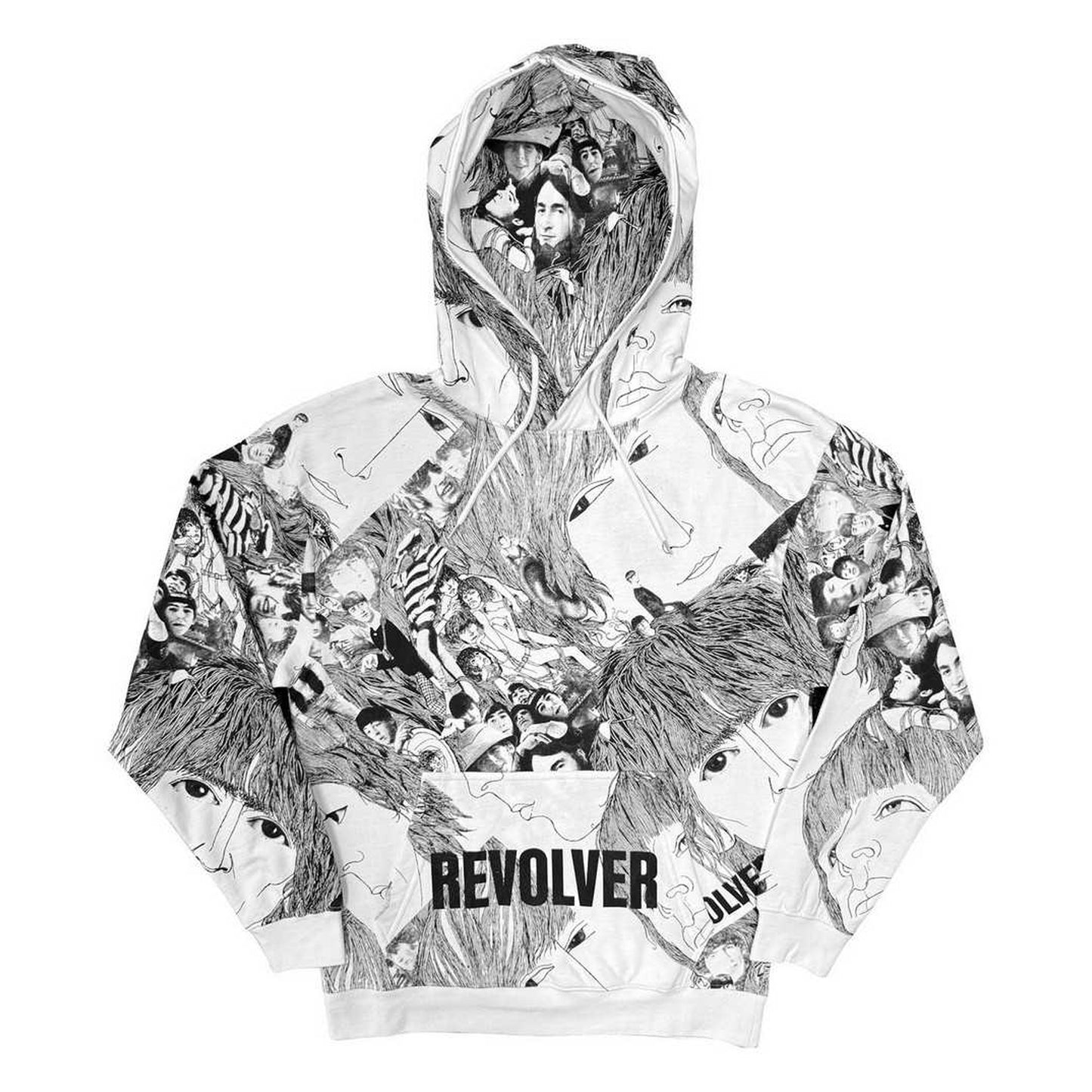 White - Front - The Beatles Unisex Adult Revolver Hoodie