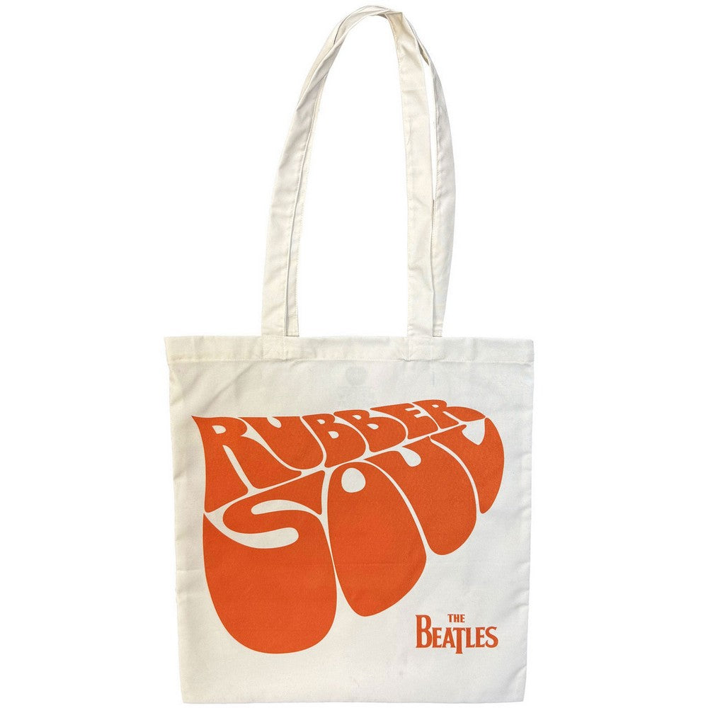 Black - Back - The Beatles Rubber Soul Cotton Tote Bag