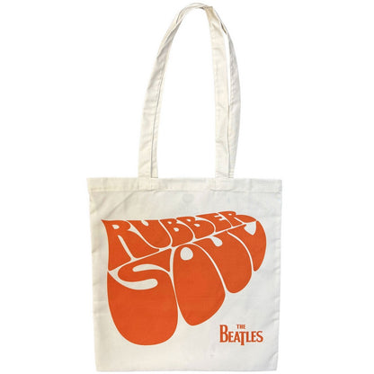 Black - Back - The Beatles Rubber Soul Cotton Tote Bag