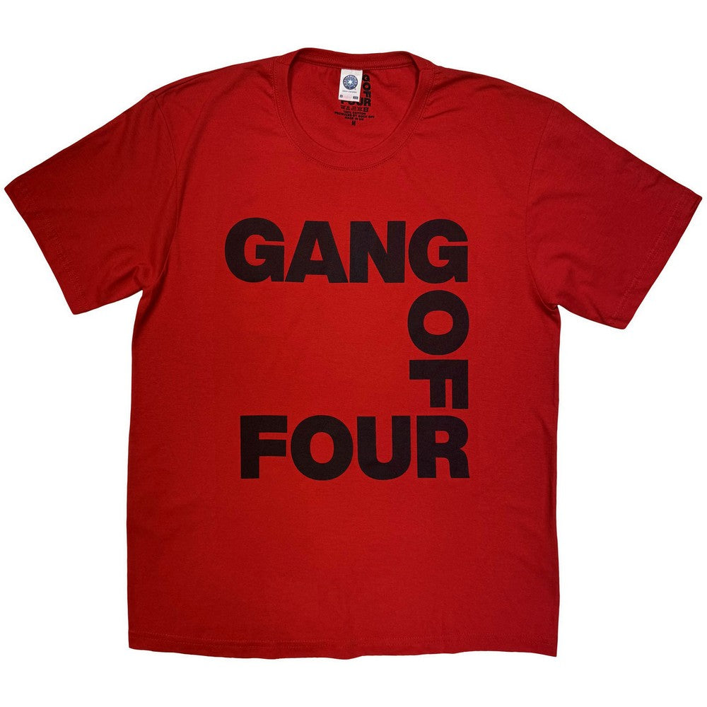 Red - Front - Gang Of Four Unisex Adult Logo T-Shirt