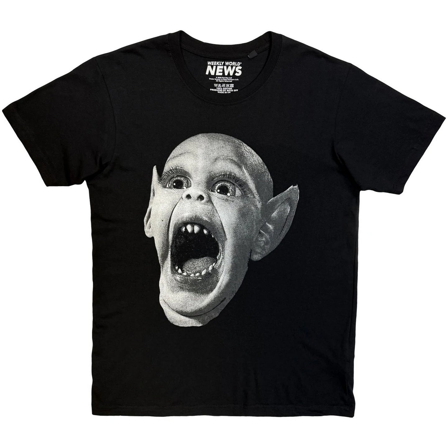 Black - Front - Weekly World News Unisex Adult Bat Boy T-Shirt