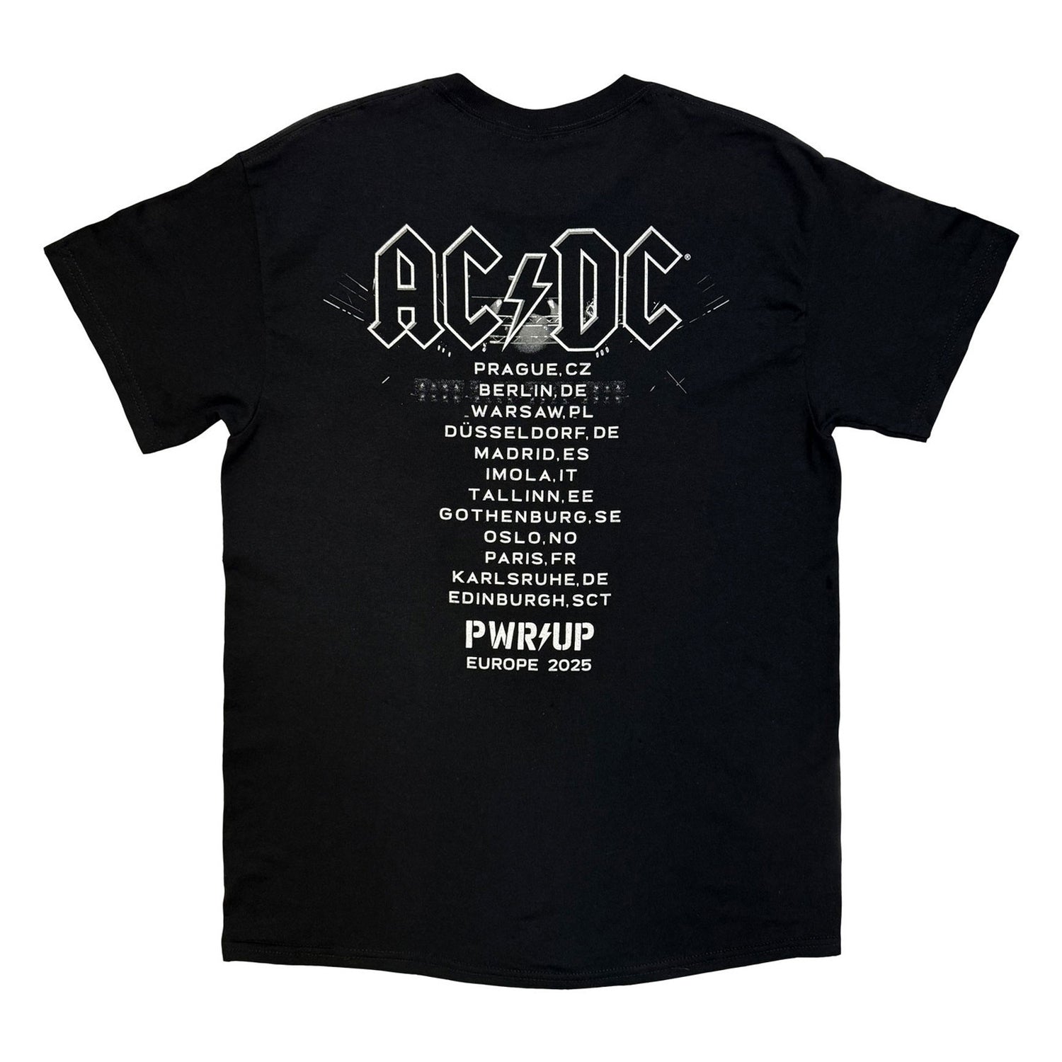 Black - Back - AC-DC Unisex Adult North American Tour ´25 Back Print T-Shirt