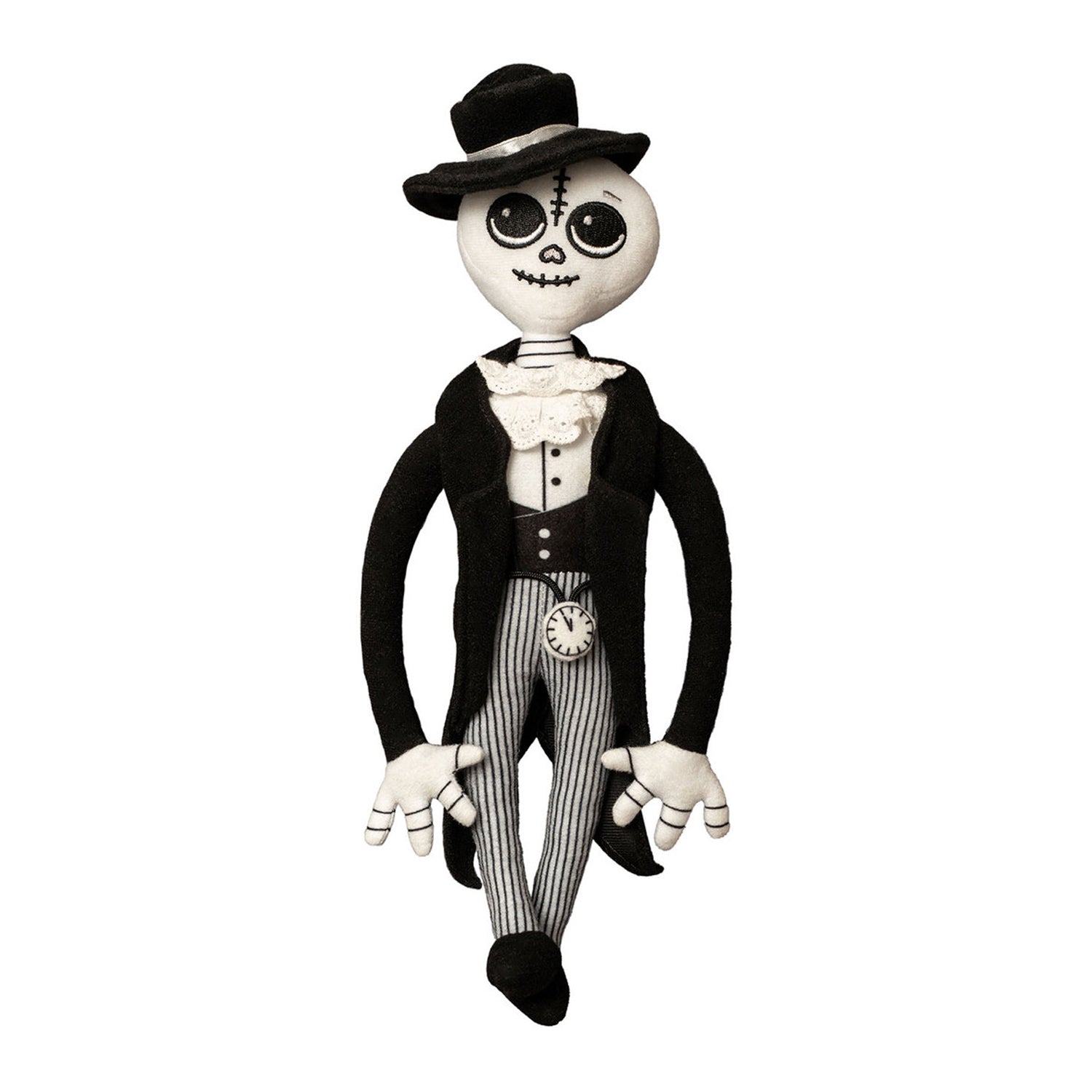 Black-White - Front - My Charming Dead Papa Dread Plush Toy (Pack of 6)