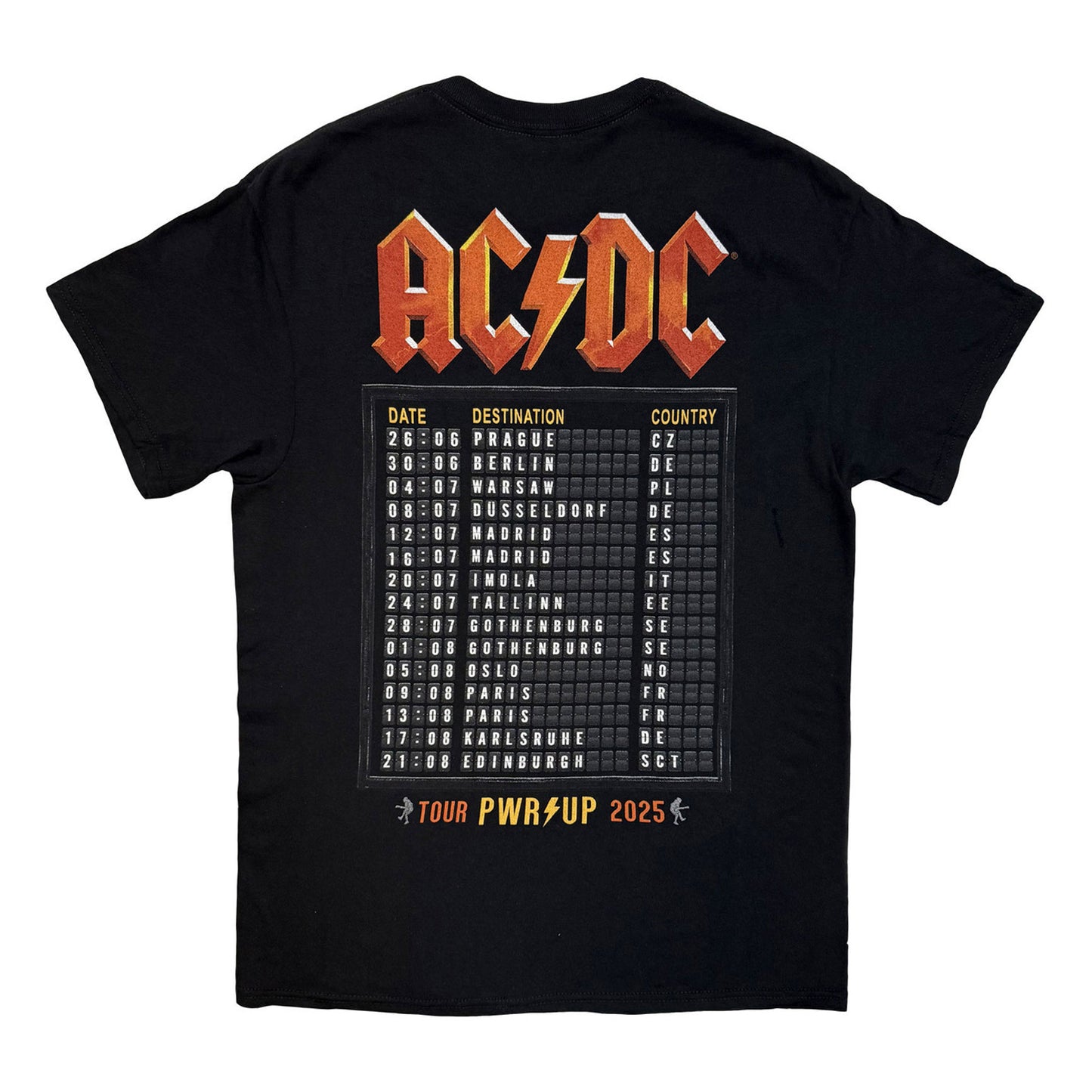 Black - Back - AC-DC Unisex Adult Power Up EU Tour ´25 Train T-Shirt