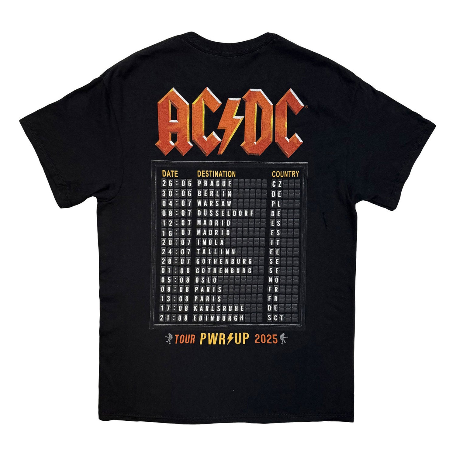 Black - Back - AC-DC Unisex Adult Power Up EU Tour ´25 Train T-Shirt