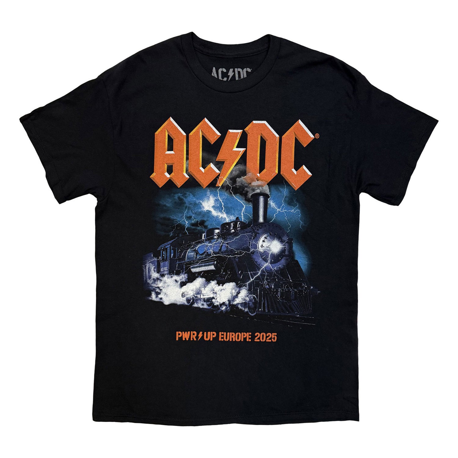Black - Front - AC-DC Unisex Adult Power Up EU Tour ´25 Train T-Shirt
