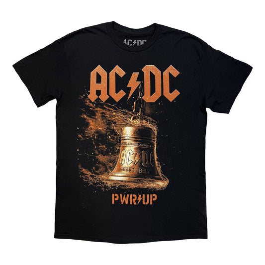 Black - Front - AC-DC Unisex Adult Bell Lightning EU Tour ´25 Back Print T-Shirt