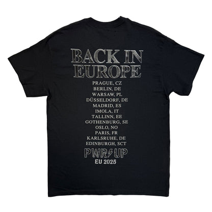 Black - Back - AC-DC Unisex Adult Back In Black EU Tour ´25 Back Print T-Shirt