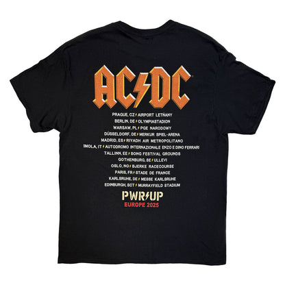 Black - Back - AC-DC Unisex Adult Angus Amps EU Tour ´25 Back Print T-Shirt