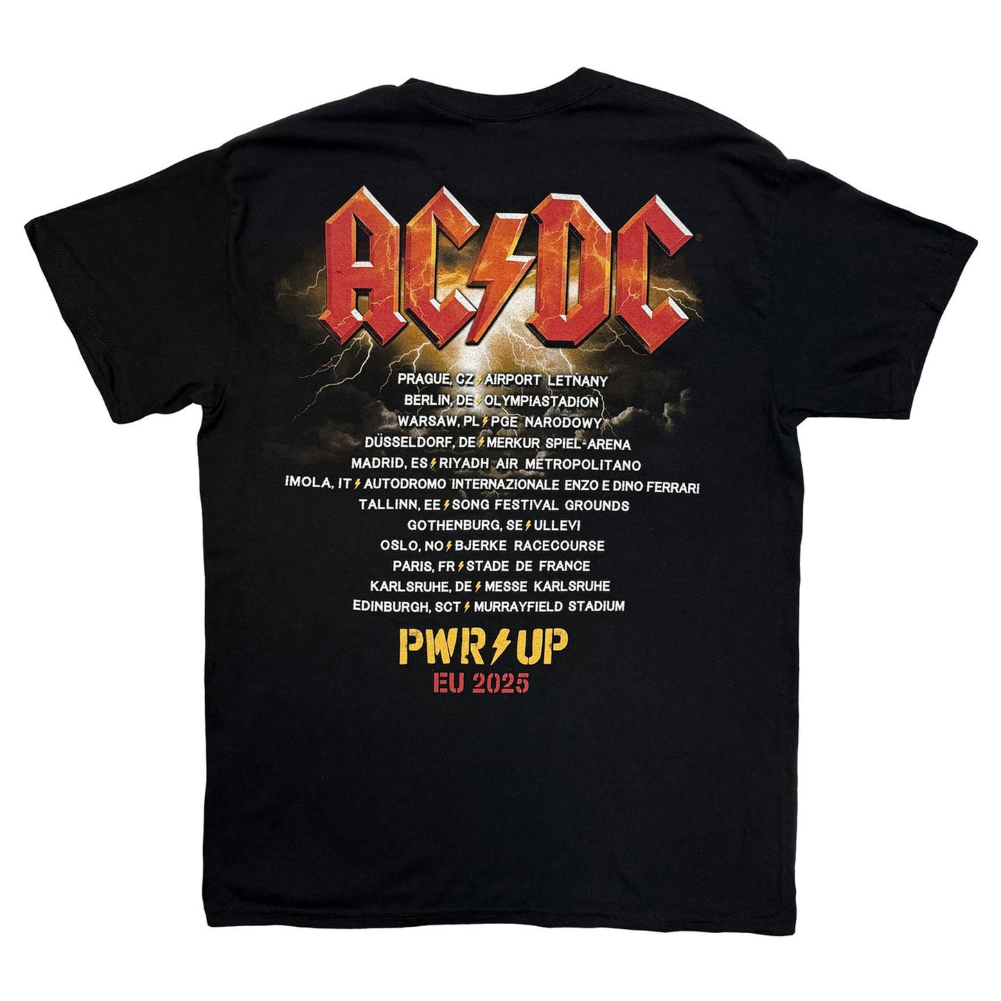 Black - Back - AC-DC Unisex Adult Angus Horns EU Tour ´25 T-Shirt