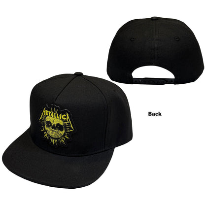Black - Front - Metallica Unisex Adult Sun Snapback Baseball Cap