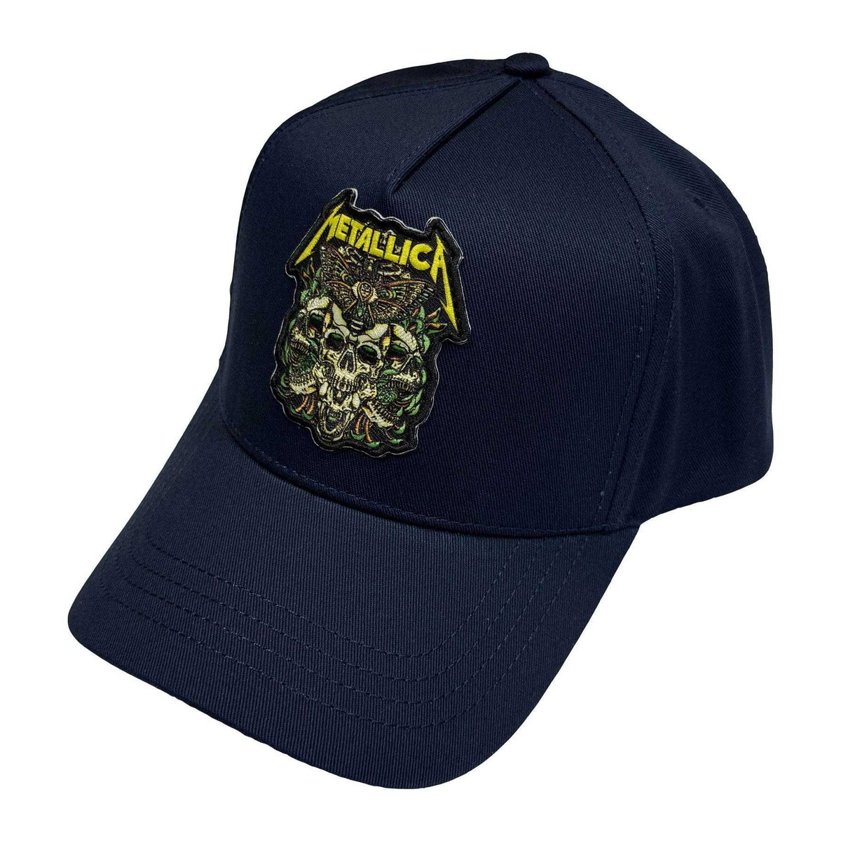 Navy Blue - Front - Metallica Unisex Adult Moth Into Flame Baseball Cap