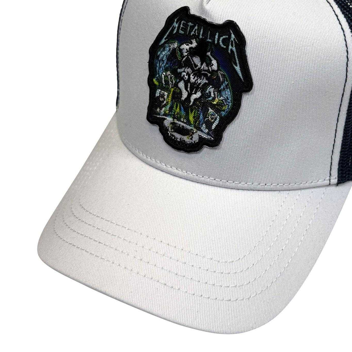 Navy Blue-White - Side - Metallica Stage Pit Mesh Baseball Cap