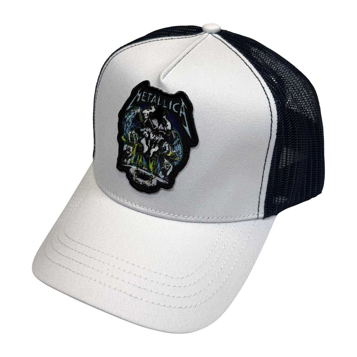 Navy Blue-White - Front - Metallica Stage Pit Mesh Baseball Cap