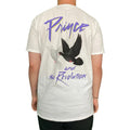 White - Back - Prince Unisex Adult Faces & Doves T-Shirt