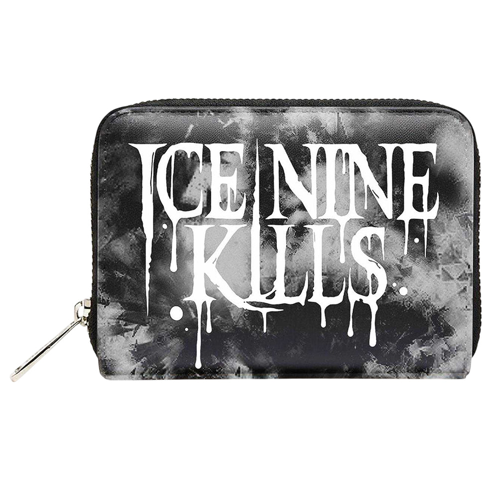 Black-White - Front - Ice Nine Kills Dripping Logo Faux Leather Purse