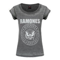 Charcoal Grey - Front - Ramones Womens-Ladies Presidential Seal T-Shirt