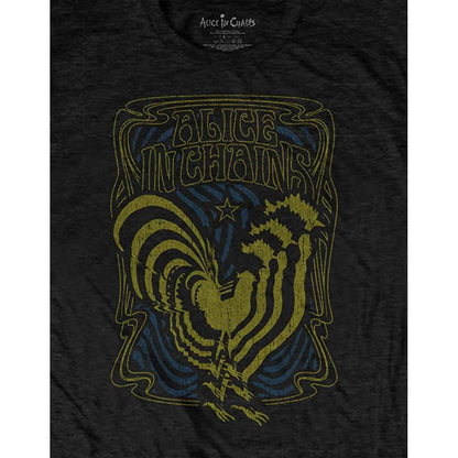 Black - Side - Alice In Chains Unisex Adult Rooster T-Shirt