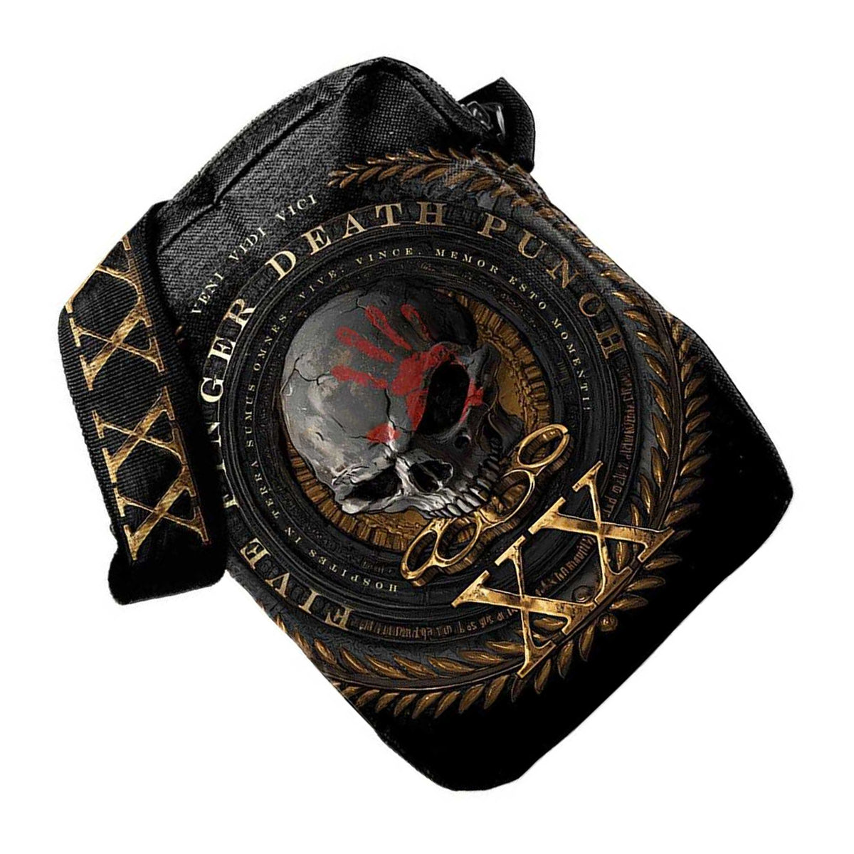 Black - Back - Five Finger Death Punch Veni Vidi Vici Crossbody Bag