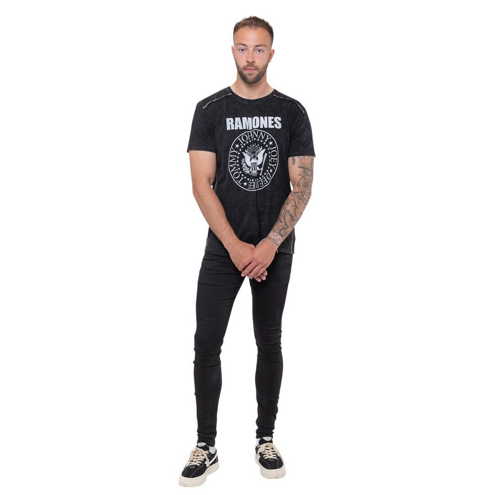Black - Lifestyle - Ramones Unisex Adult Wash Collection Presidential Seal T-Shirt
