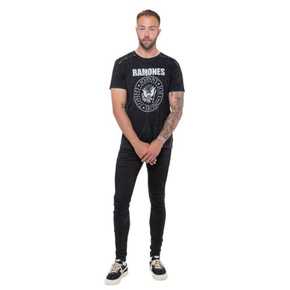 Black - Lifestyle - Ramones Unisex Adult Wash Collection Presidential Seal T-Shirt