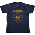 Navy Blue - Front - Ramones Unisex Adult Wash Collection Presidential Seal T-Shirt