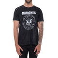 Black - Front - Ramones Unisex Adult Wash Collection Presidential Seal T-Shirt