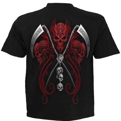 Black - Back - Spiral Direct Unisex Adult Reaperess Back Print T-Shirt