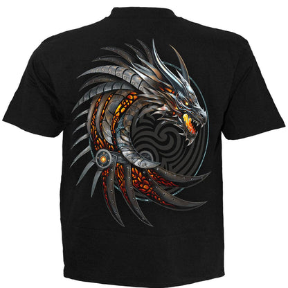 Black - Back - Spiral Direct Unisex Adult Razor Back Back Print T-Shirt