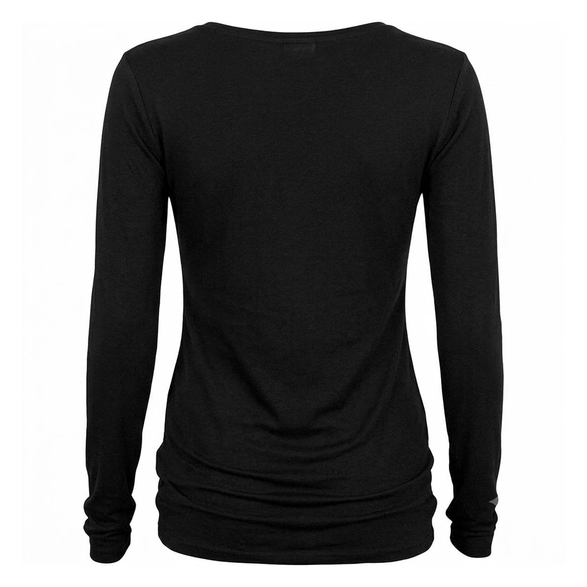 Black - Back - Spiral Direct Womens-Ladies Raven Skull Long-Sleeved T-Shirt